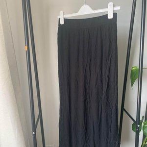 High Waist Black Maxi Skirt